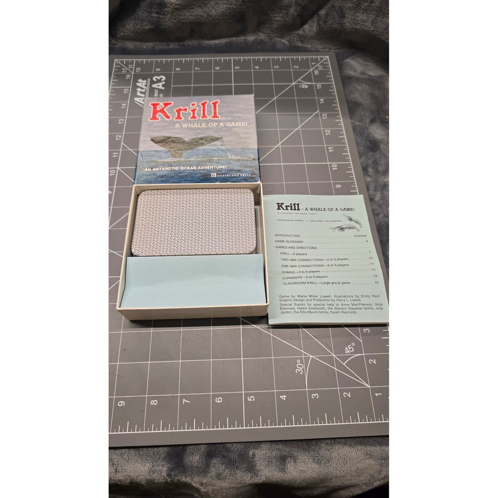 Krill A Whale of a Game Antarctic Ocean Adventure Card Game Ampersand Press 1981